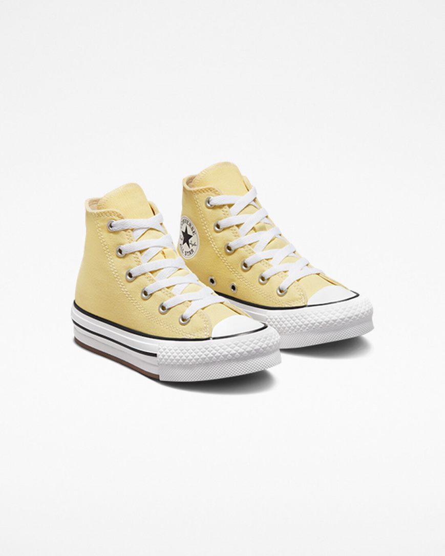 Sapatos Plataforma Converse Chuck Taylor All Star Lift Cano Alto Menino Laranja Branco Pretas | PT C098035